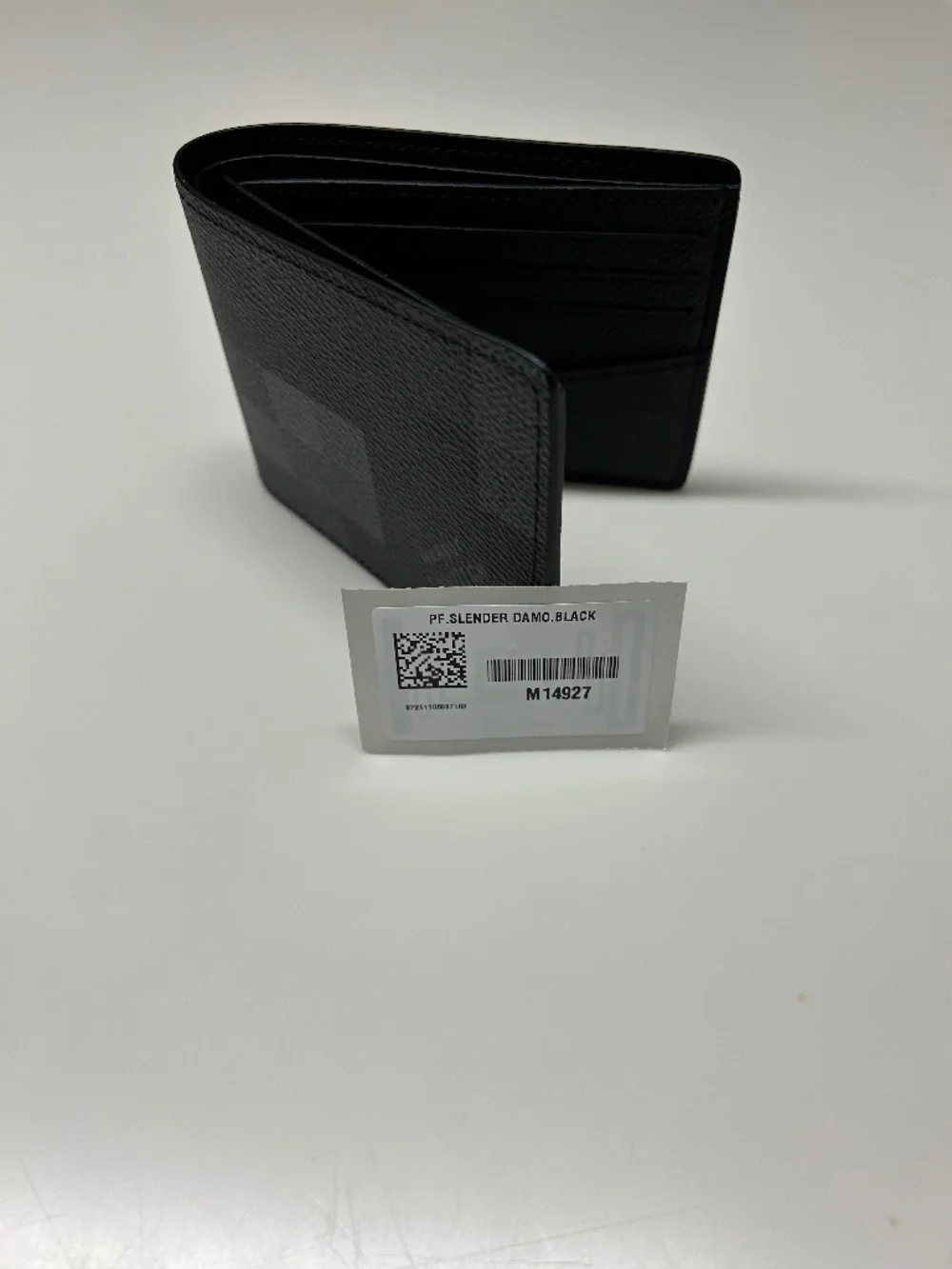 LOUIS VUITTON Slender Wallet Black Damoflauge M midel-7062